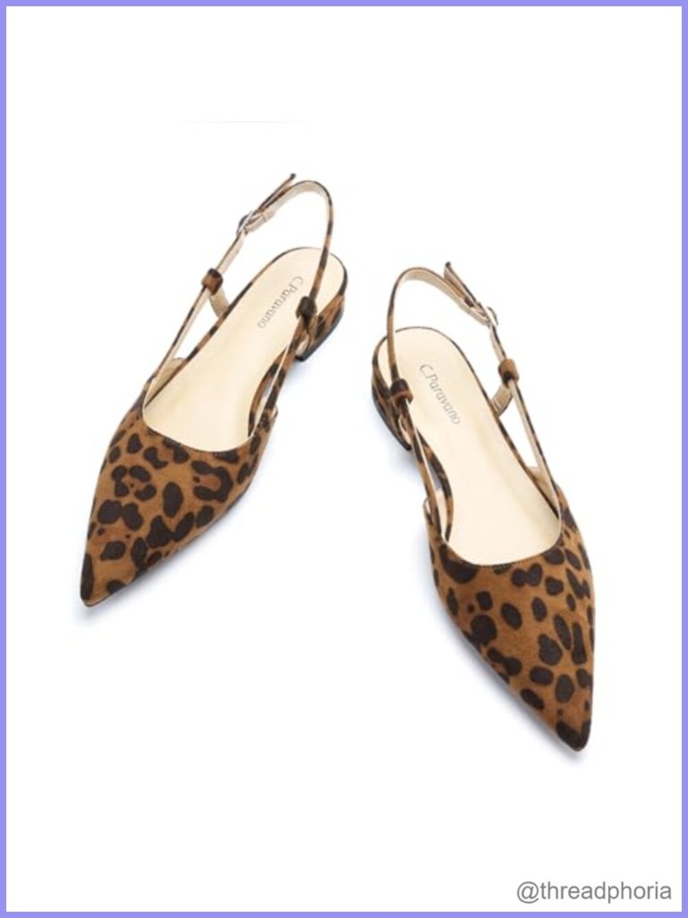 Pointed Toe Slingback Flats Dressy Closed Sandal Shoes with Block Heel